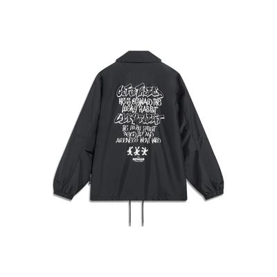 Li Ning Disney Kooperation Lockere Freizeitjacke mit Rückenbuchdruck Herrenjacke Schwarz AFDT305-2
