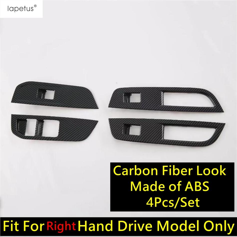 Car Inner Armrest Window Lift Switch Panel / Handle Bowl Frame Cover Trim ABS Carbon Fiber Accessories Fit For MG 4 EV  2024