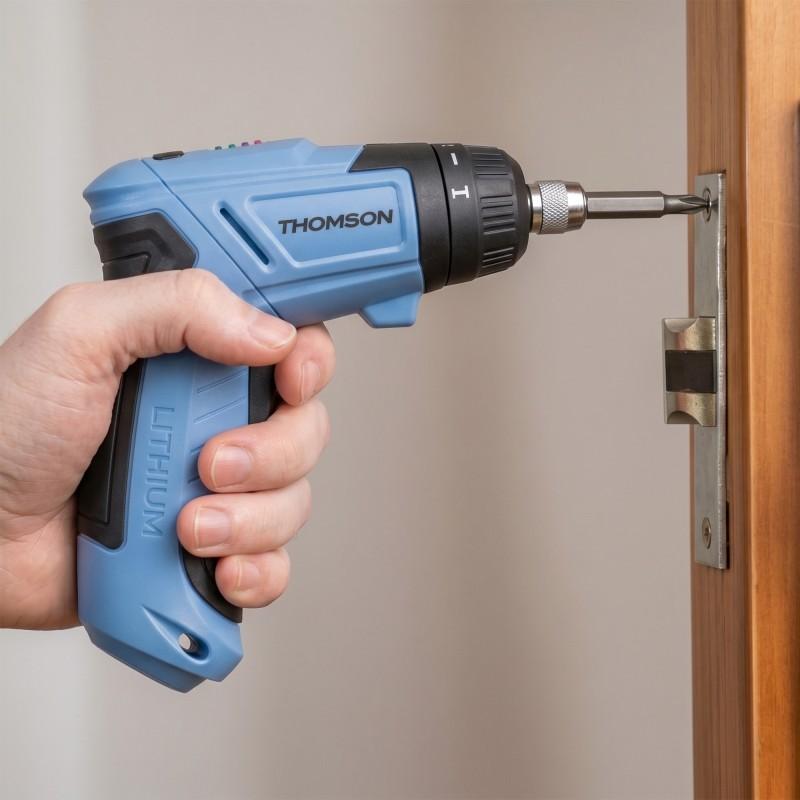Thomson - Vio Screwdriv - Visseuse Sans Fil 4v - Mallette De Transport - Poignée Rotative - 16 Embouts
