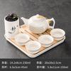 Purple Clay Ceramic Kung Fu Tea Set Home Teapot Set with Portable Tea Tray and Tea Caddy
