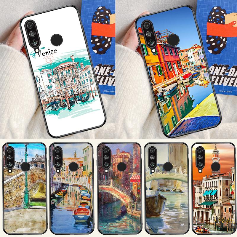 Travel italy Street Venice For Huawei P60 Pro P30 P40 Lite Nova Y61 Y91 Y90 Y70 Y60 Y72 12s 12i 11i 7i 8i 9 10 SE Case