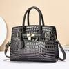 Borsa a tracolla premium di nicchia con motivo coccodrillo, versatile, nuova, portatile, da donna