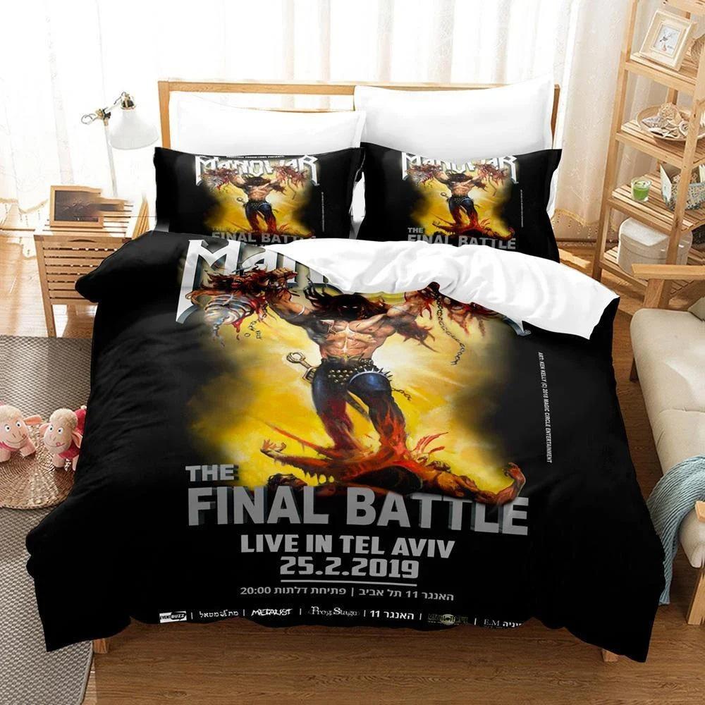3D Printed Manowar Hip Hop Bedding Set Duvet Cover Bedroom Comforter Single Twin King Size Quilt Cover Home Textile 2/3PCS