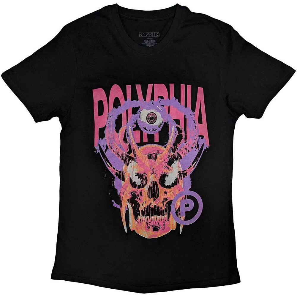 Polyphia Skull Circle P T-Shirt Black New Unisex T-Shirt XXXL