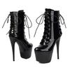 Women's high-heeled short boots sexy European and American style waterproof table thin heel large size Roman short boots