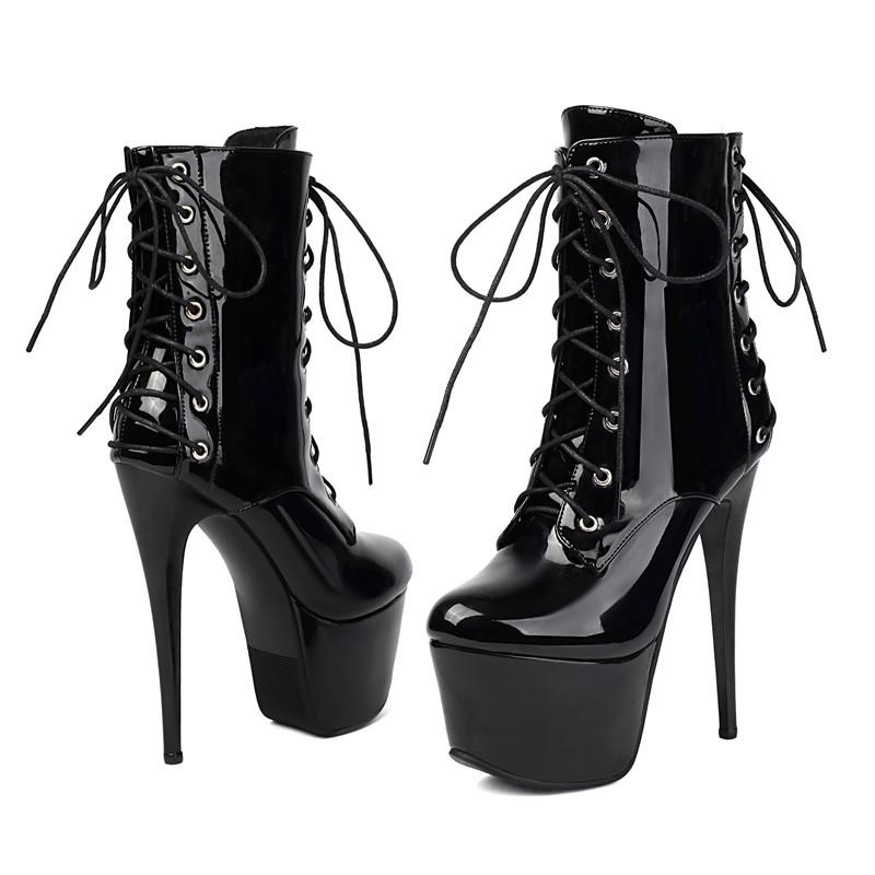 Women's high-heeled short boots sexy European and American style waterproof table thin heel large size Roman short boots