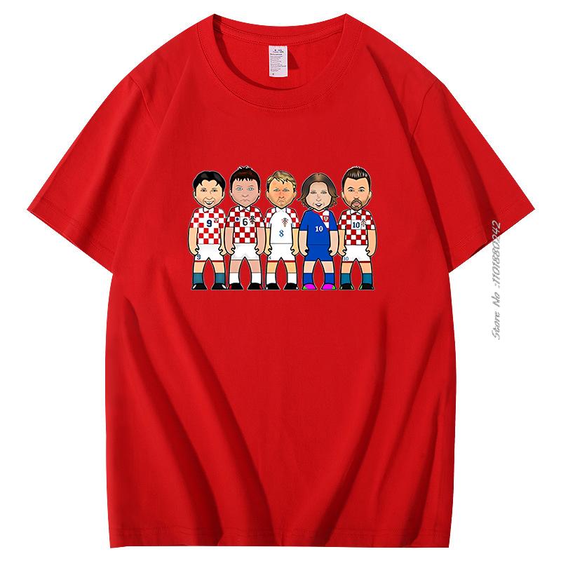 New Fashion High Quality Tshirt Men Crew Neck Tees Luka Modric Zvonomir Boban Cotton Summer Mens Short Sleeve Tshirt