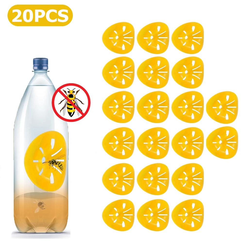 20-5Pcs Reusable Wasp Trap Insect Funnel Killer Flower Bee Hornet Catcher Plastic Bottle Wasp Traps Garden Pest Control Tool