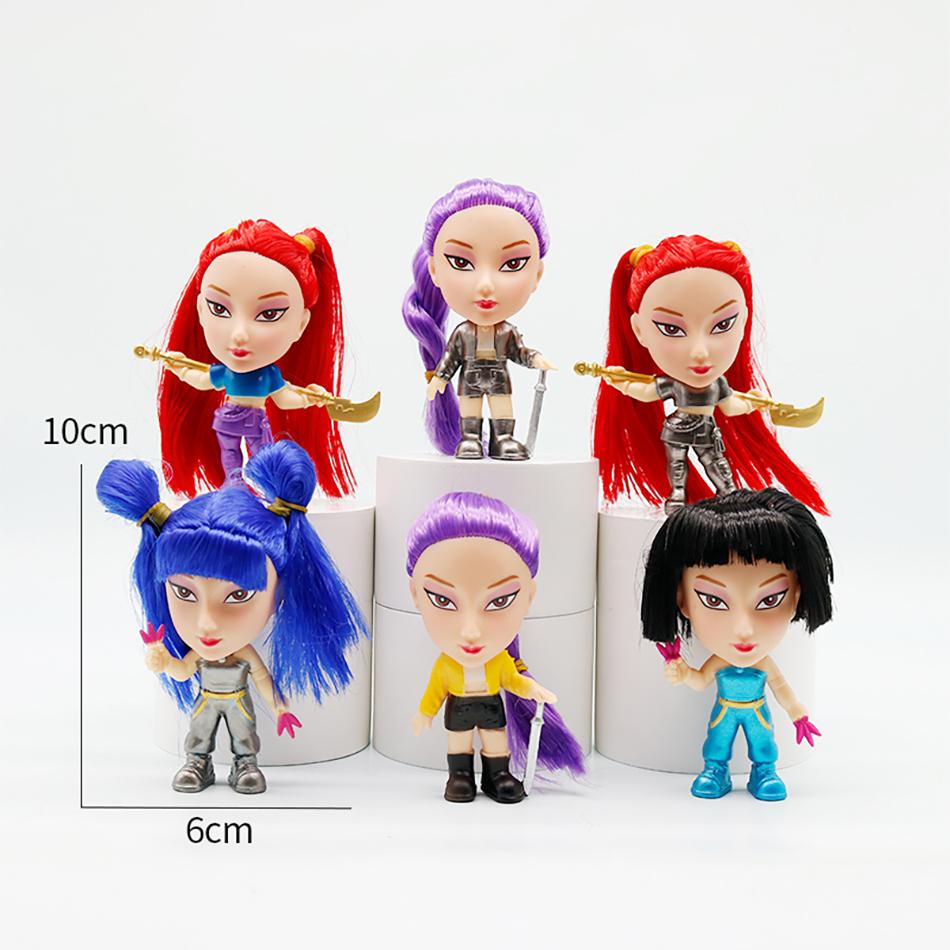 Kpop Demon Hunters Anime Figure Toys Q Version Cute PVC Collection Action Figure Model Dolls Kids Birthday Decoration Toys Gifts