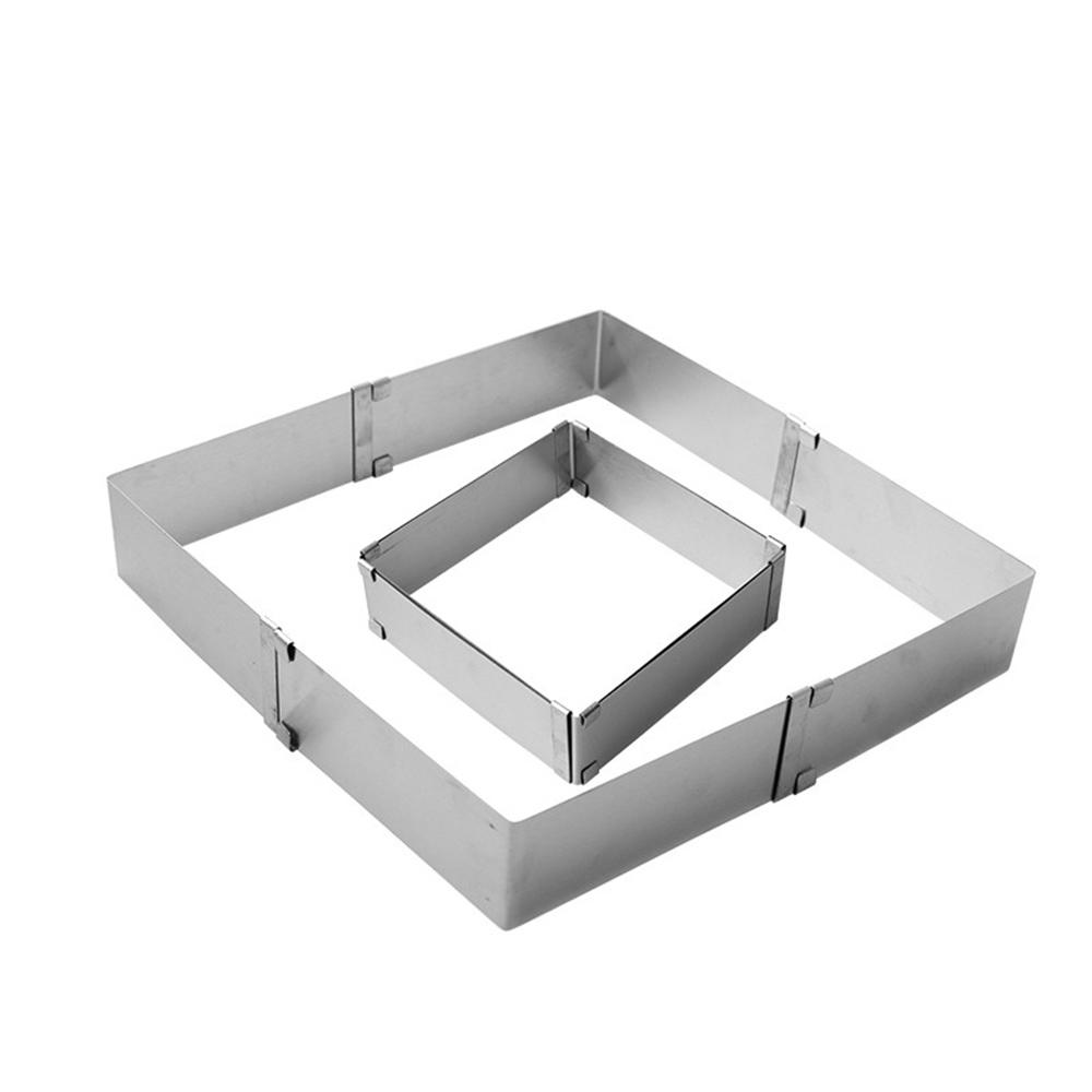 Mousse Ring Baking Tool Square Cake Mold Retractable Size 611 Inch Stainless Steel Adjustable