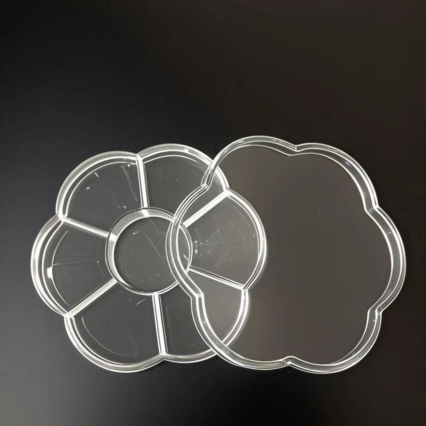 Plum Blossom 7-Compartment Nail Art Storage Box with Transparent Lid