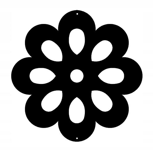 K1 FLOWER pendant spring decor openwork ornament gray