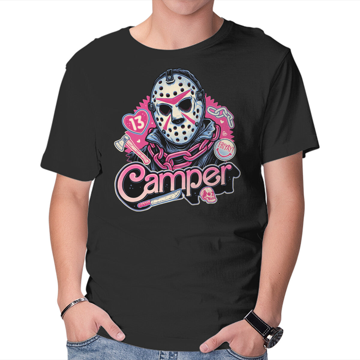 Unisex Crew Neck T-Shirt Camper Love Graphic Short Sleeve Casual Tee XXXL