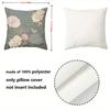 Floral Printed Cushion Covers Green Gray Decorative Polyester pillowcase, sofa decorative cushion cov Headboard Pillow