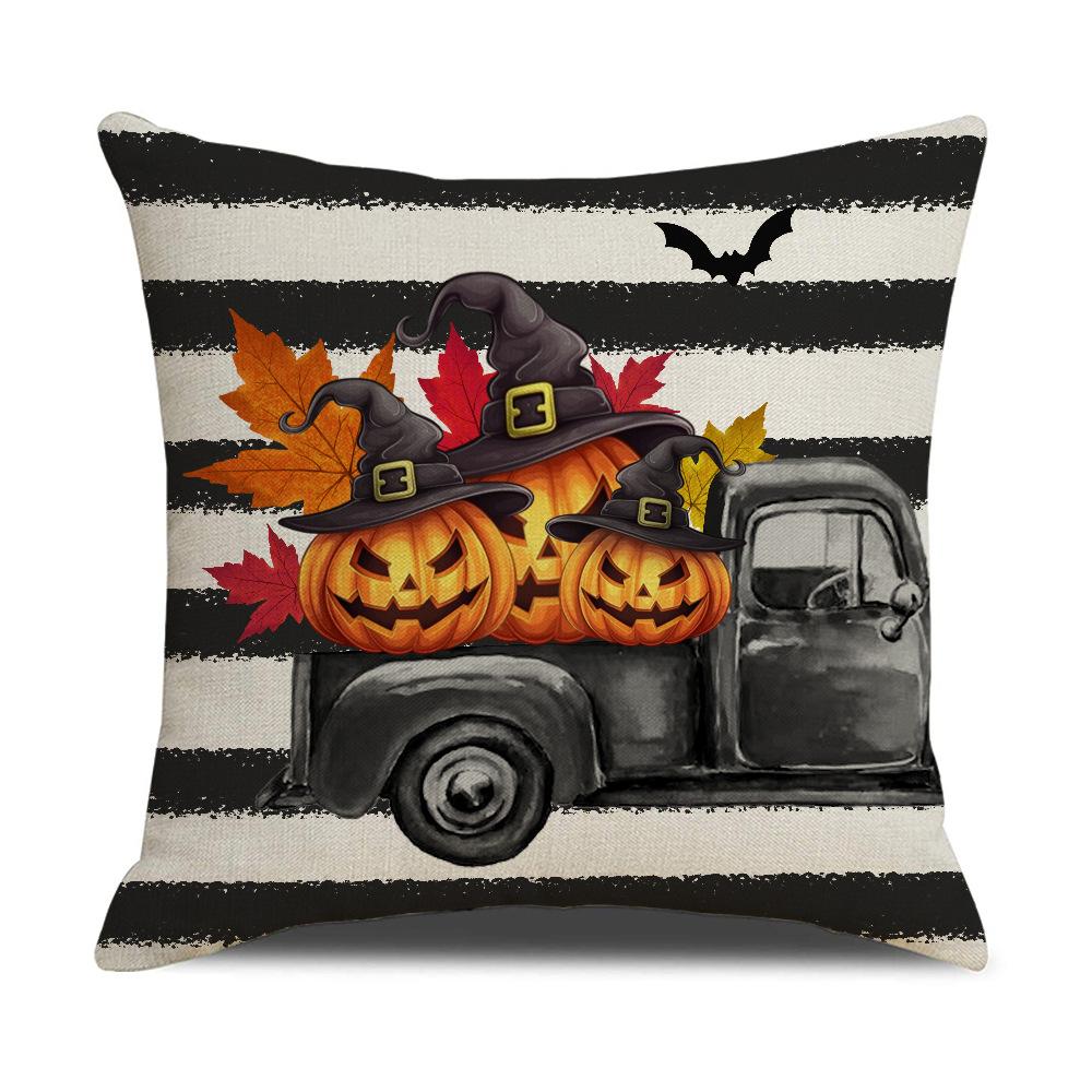 New Halloween Pillowcase Funny Pumpkin Ghost Horror Cushion Sofa Pillow
