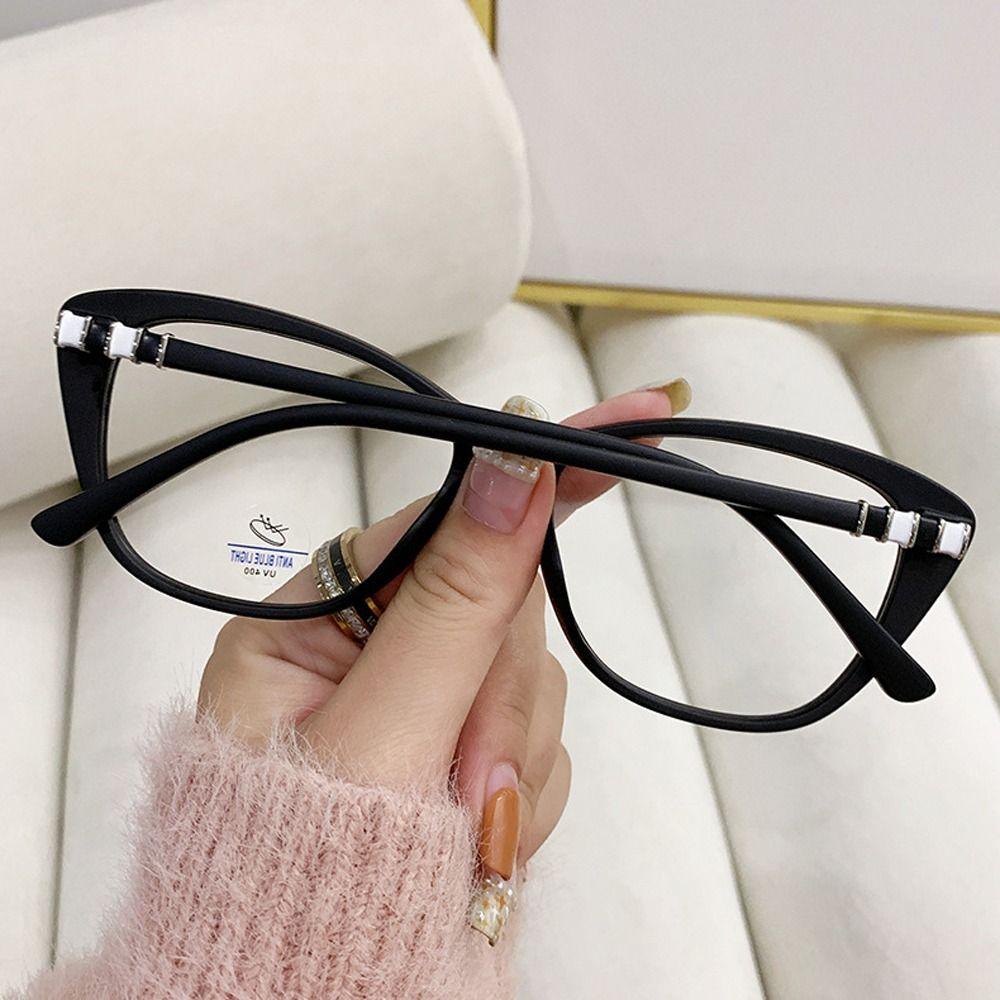 High Quality Male Female TR90 Anti-blue Light Spectacles Vision Care Luxury Designer Cat Eye Eyeglasses PC Goggles