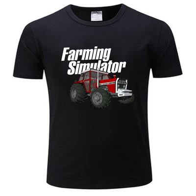Koszulkka Farming Simulator czarne koszulki topy plus size koszulki plus size gładkie białe koszulki męska czarna bawełniana koszulka męska