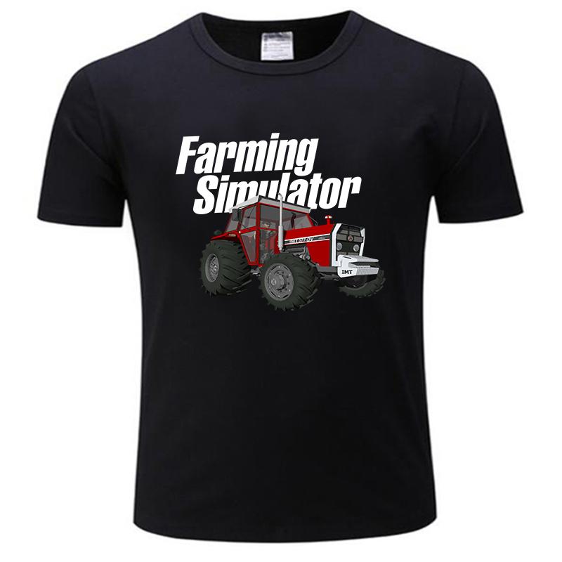 Farming Simulator T-Shirt Black T Shirts Plus Size Tops Plus Size T Shirts Plain White T Shirts Men Black Cotton Mens T-shirt