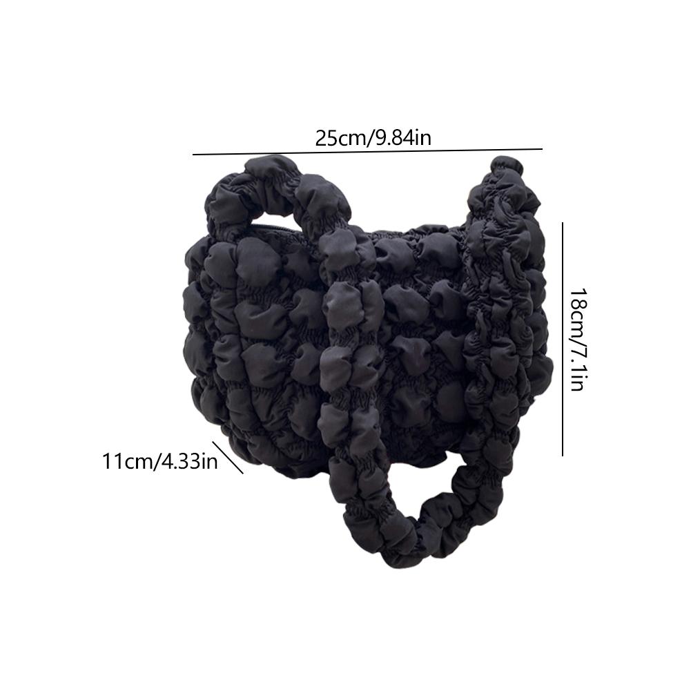 Small Quilted Shoulder Bag Mini Handbag Purses Women Pleated Bubbles Cloud Hobo Bag Ruched Underarm Bag Ladies Handbags Clutch