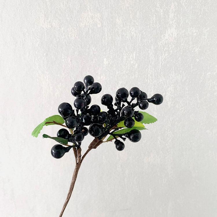 5PCS 24CM Foam Artificial Flowers California Berries Blueberry Fruit Small Fake Flower Home Decorative Party Wedding Blue Decor