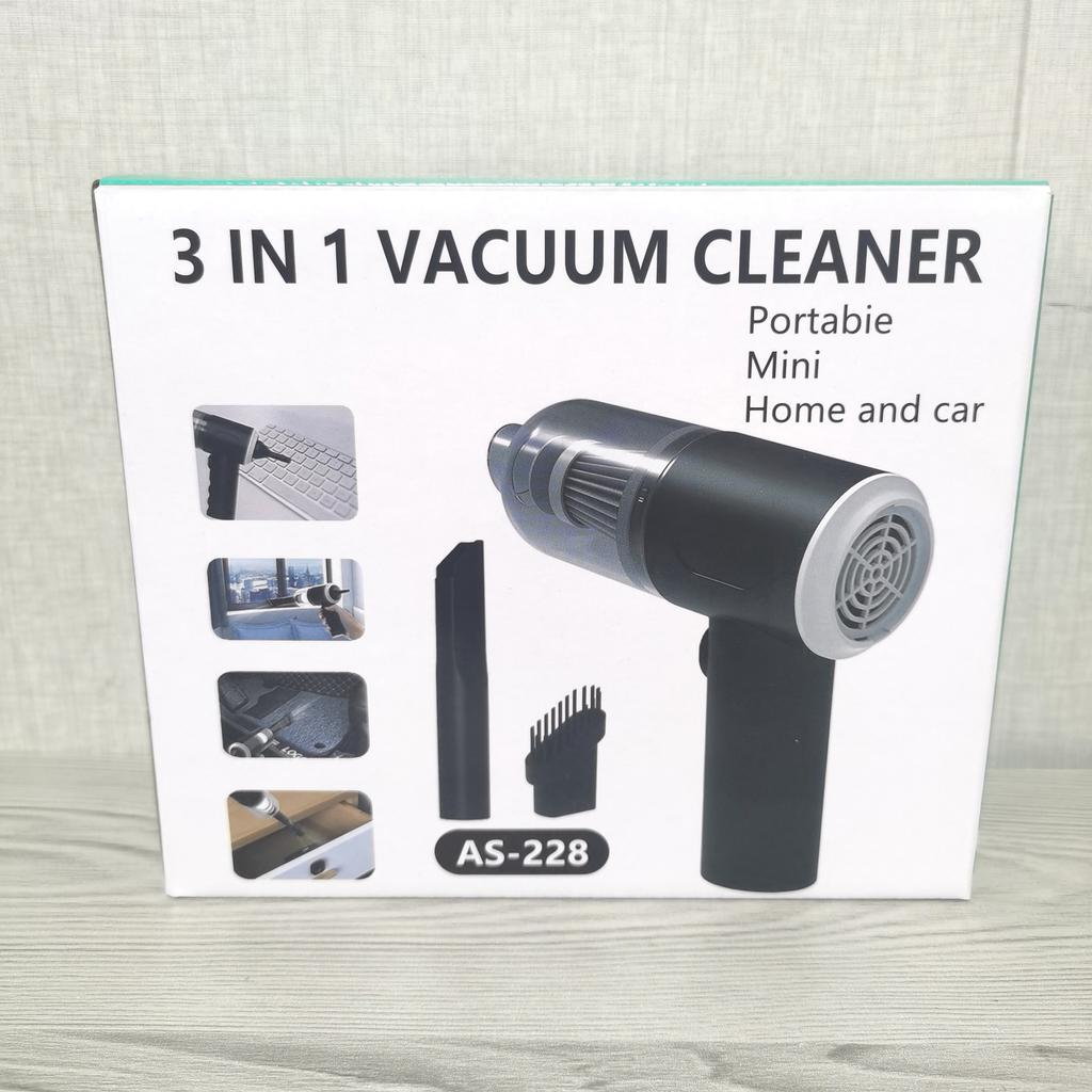 PCMOS 1PC Kabelloser Staubsauger mit doppeltem Verwendungszweck für Zuhause und Auto, 120 W Hochleistungsstaubsauger, Schwarz