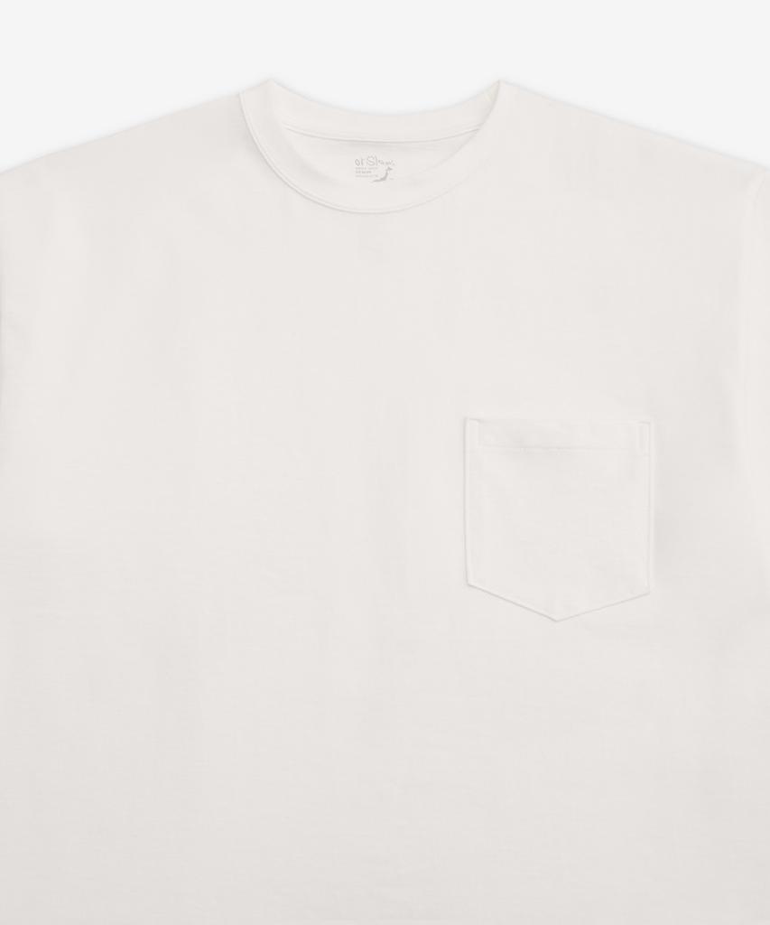 Oeoseullou Study Cotton Pocket Short Sleeve T-Shirt - White / 030017N69