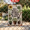 Funny Gardening Metal Sign Rustic Wall Decor Outdoor Indoor Weather Resistant Vintage Plant Lover Gift