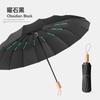 Large Umbrella for Men, Reinforced and Thickened, Sturdy and Wind-Resistant, Dual-Purpose for Sun and Rain, Manual Folding, Black Coating for Sun