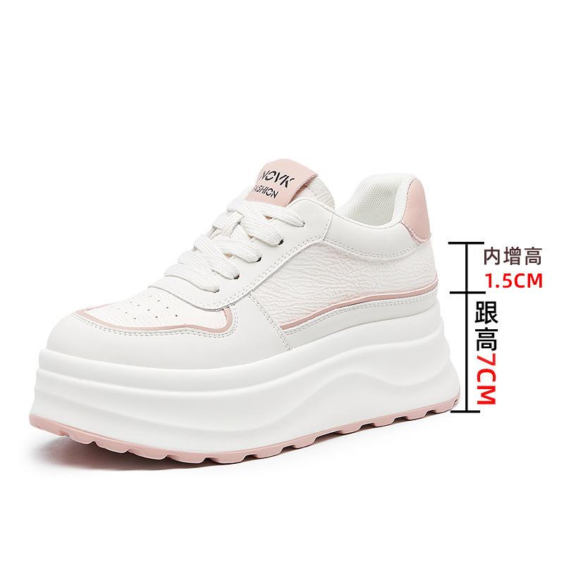 2025 Spring New Women's Shoes In Stock Wenzhou Shoes Thick Sole Heightening Little White Shoes Children Versatile Women's Casual Shoes