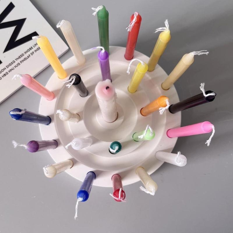 Multi Hole Circular Shape Silicone Candle Holder Molds Easy Demolding For Epoxy Resin Candlestick Plate Home Decoration