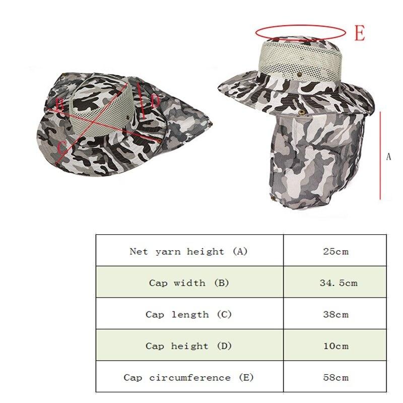 Outdoor Fishing Hat Wide Brim Man Breathable Mesh  Cap Beach S Camouflage Sun UV Protection Shade  Kastking