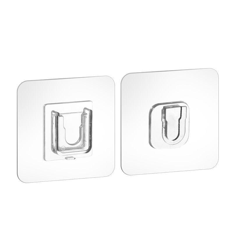 2-40PCS Cable Organizer Clips Double-Sided Adhesive Wall Hook Hanger Strong Transparent Suction Cup Wall Holder For Kitchen Bath
