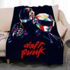 classic band Daft Punk Throw Soft Coral Fleece Blanket 310gsm Fluffy Warm Throw for Sofa Bed Couch Bedroom Decor