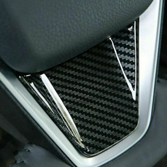 Carbon Fiber Style ABS Steering Wheel Cover Trim Fit For Toyota Camry 2018 -