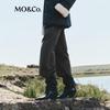MO&Co. Cotton Workwear Curved Leg Pants