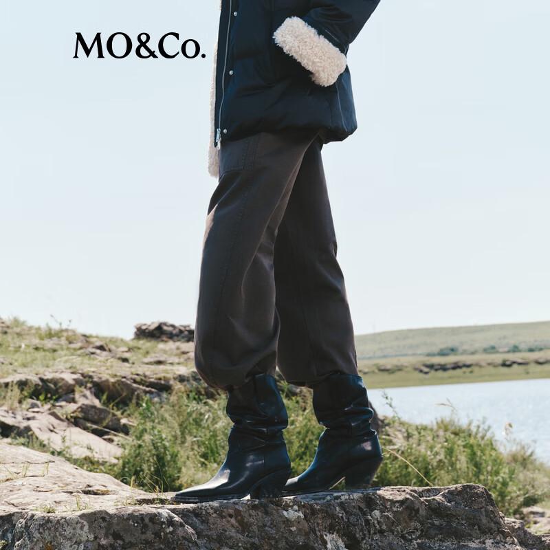 MO&Co. Cotton Workwear Curved Leg Pants