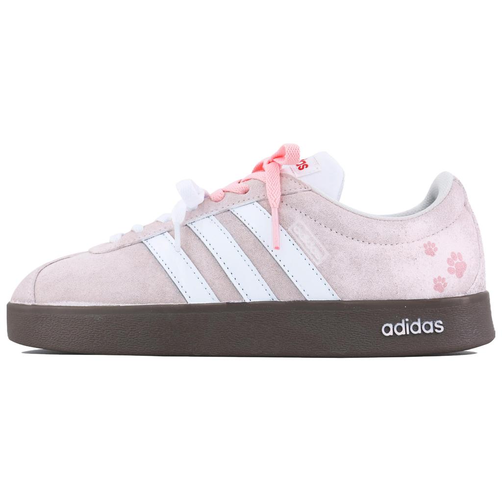 Adidas VL COURT 2.0 Lifestyle Cushioning, Wear Resistant Low top Skateboard Shoes Unisex Blue Pink HQ1802(Team1798-)