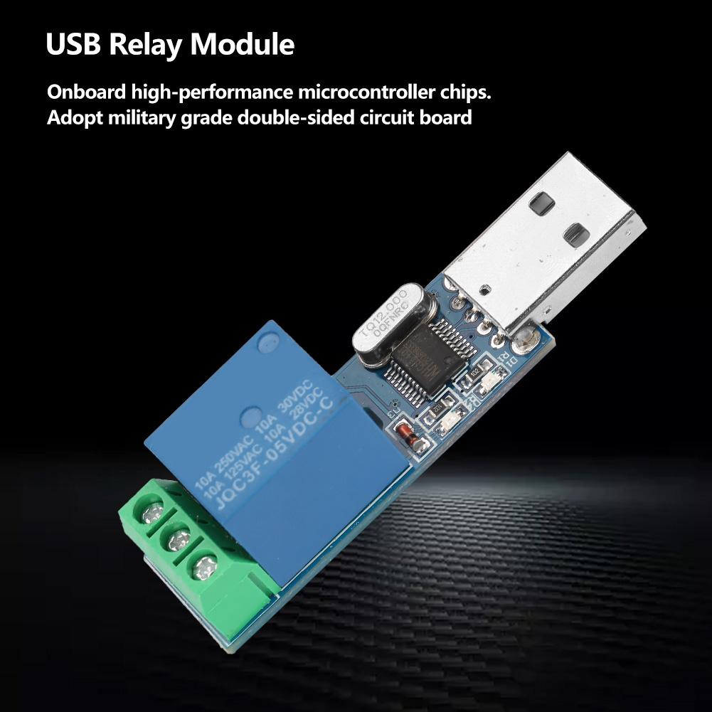 USB Relay Module MCU PC USB Smart Control Switch Jog Self Locking