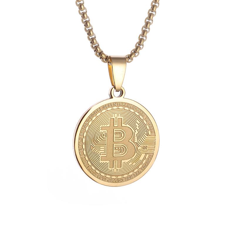 Bitcoin Nøkkelring Hund Virtuell Minnemynt Anheng Smykke Anheng Halskjede
