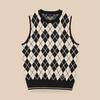 Callaway Crew Neck Knit Vest Logo Argyle Golf C24119202 LL Women's (Brand Pattern) / / 1010_Black