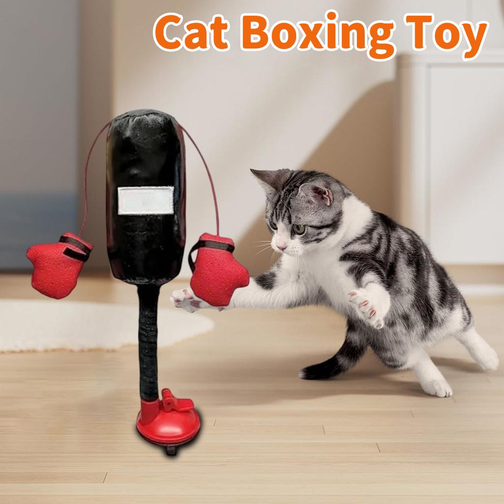 Boxing Game Toy - Multi-functional Interactive Teasing Wand With Activity Gloves