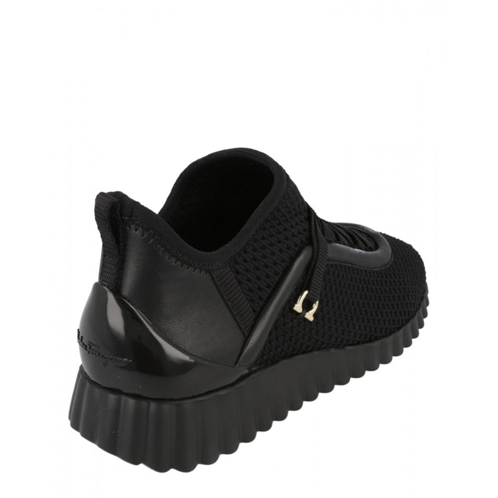 Salvatore Ferragamo Gancini Low Top Sneakers Black