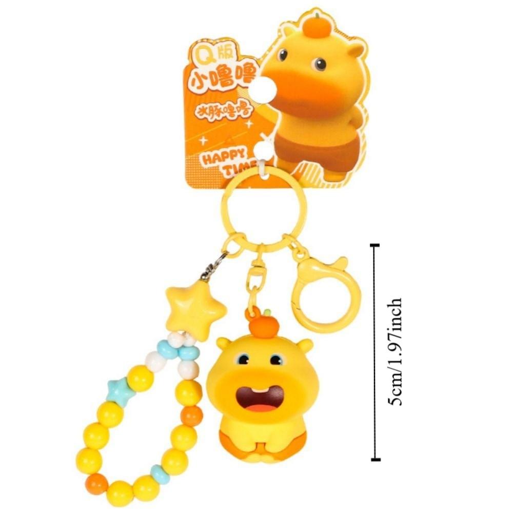 Bag Charm Lulu Doll Keychain Cute Expression Cartoon Phone Chain Cute Capybara Key Ring Gifts