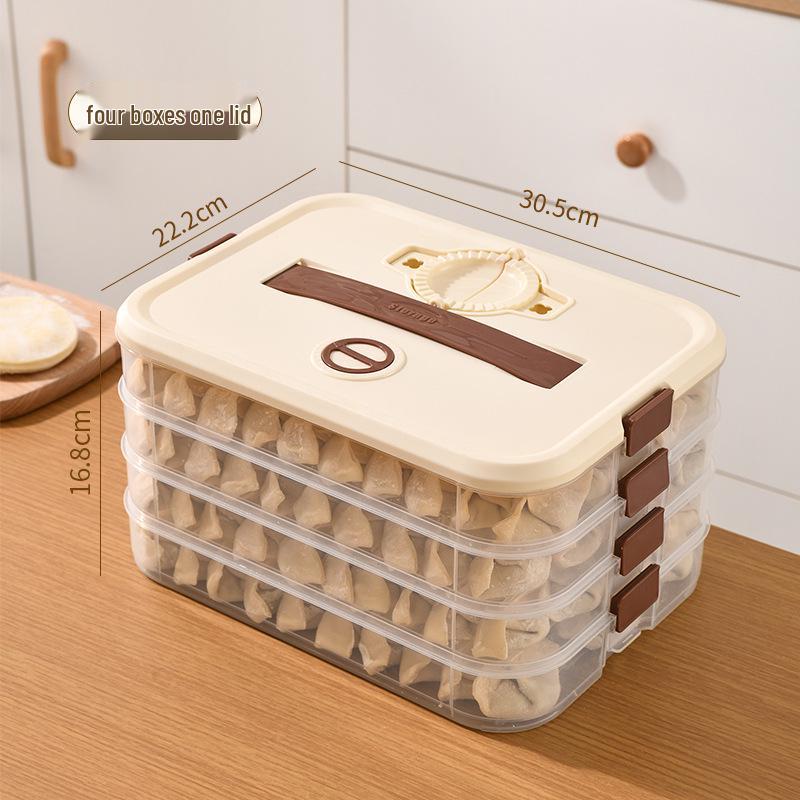 Dumpling & Wonton Freezer Storage Box: Moisture-Proof & Fresh-Keeping for Vegetables & Pastries