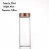 Rose Gold Lid Borosilicate Glass Storage Jar with Moisture-Proof Screw Cap - Test Tube Design for Saffron.