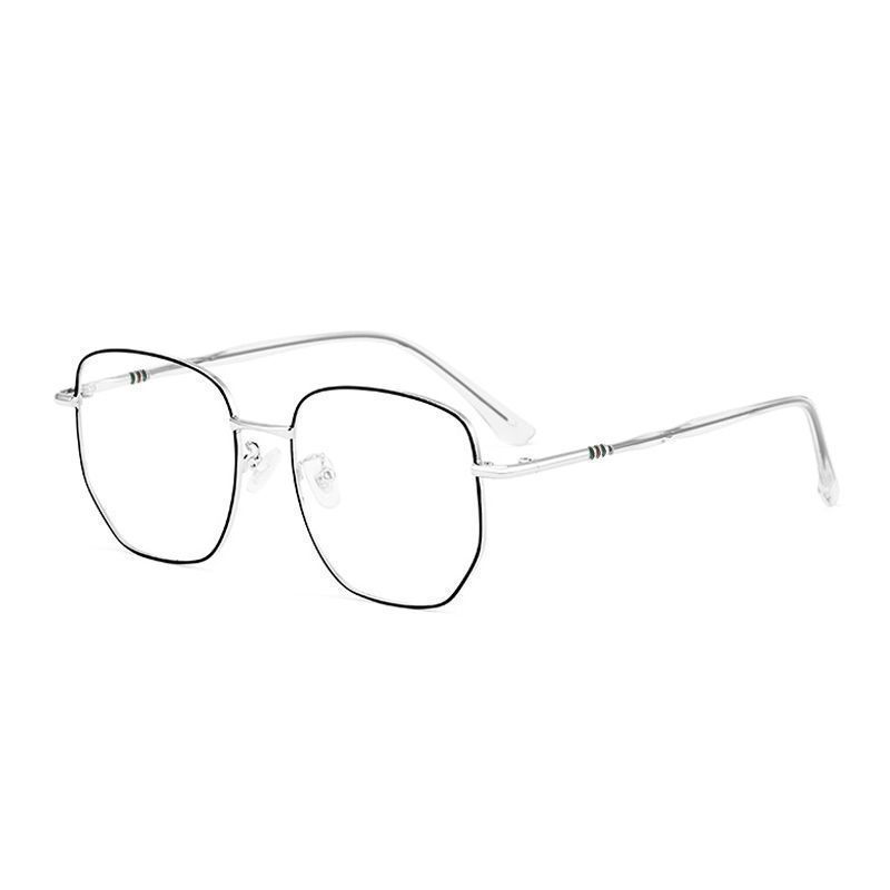 Red-green color blindness glasses, with a large, gold-rimmed frame, offer high-definition, clear vision and can be fitted with prescription lenses to