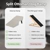 2-In-1 Convertible Wooden Home Step Stool Dog Ramp Stairs, Dog Ramp Ottoman, Folding Non Slip Split Ottoman Doggie Ramp