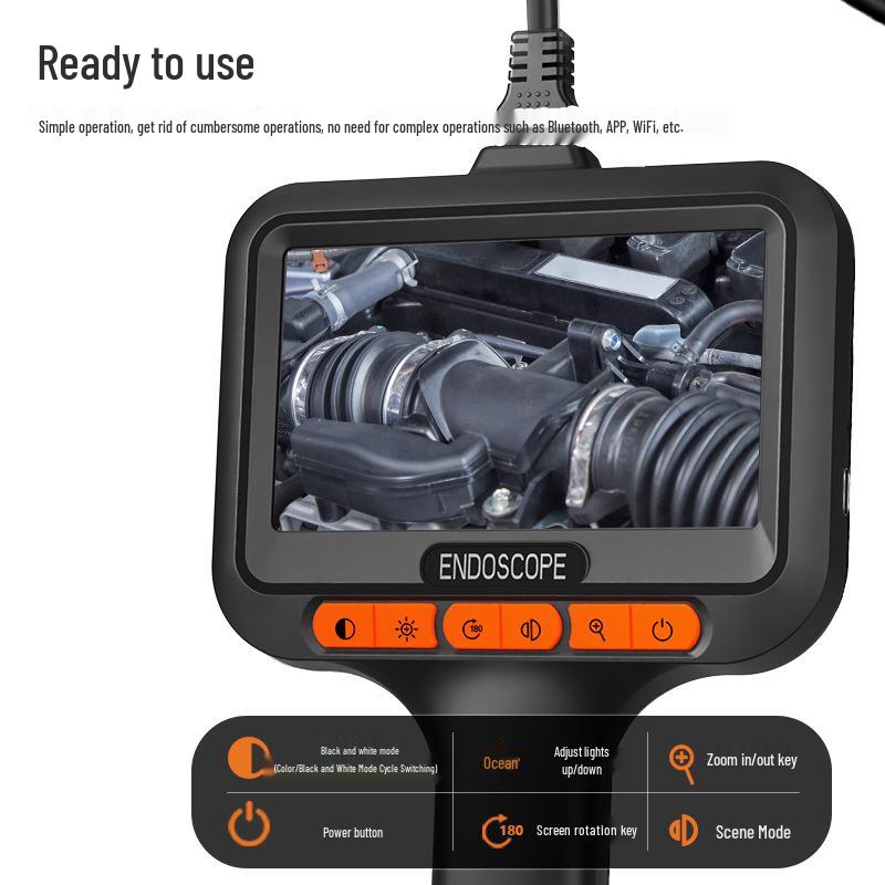 8mm HD Industrial Endoscope Camera: Automotive Pipeline Inspection Tool