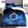 Cruzeiro Esporte Clube Pattern Bedding Home Decoration Birthday Gift (1 * duvet cover + 2 * pillowcase, without core)