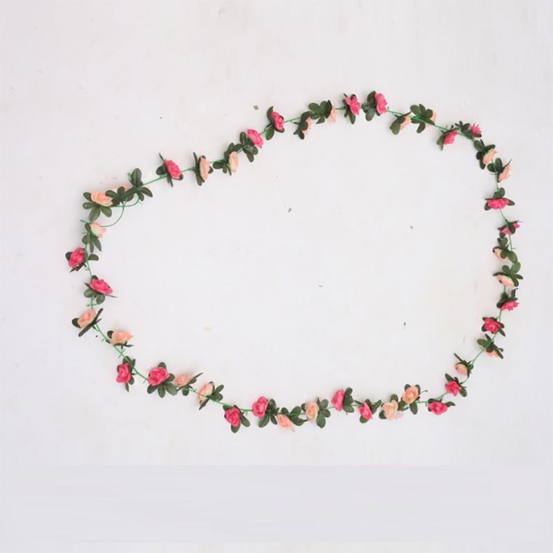 

Искусственная гирлянда цветок поддельная шелковая роза цветочная лоза подвесной декор для вечеринки свадьбы 1pcs